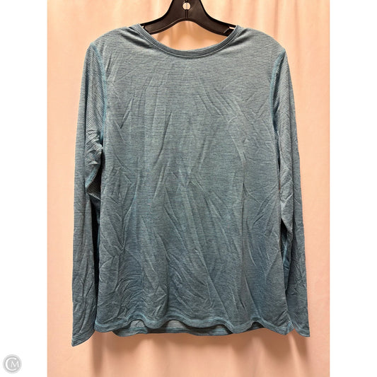 Athletic Top Long Sleeve Crewneck By Athletic Works In Teal, Size: L