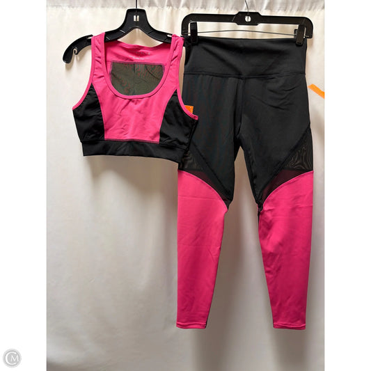 Athletic Pants 2pc By Kimberly In Black & Pink, Size: S