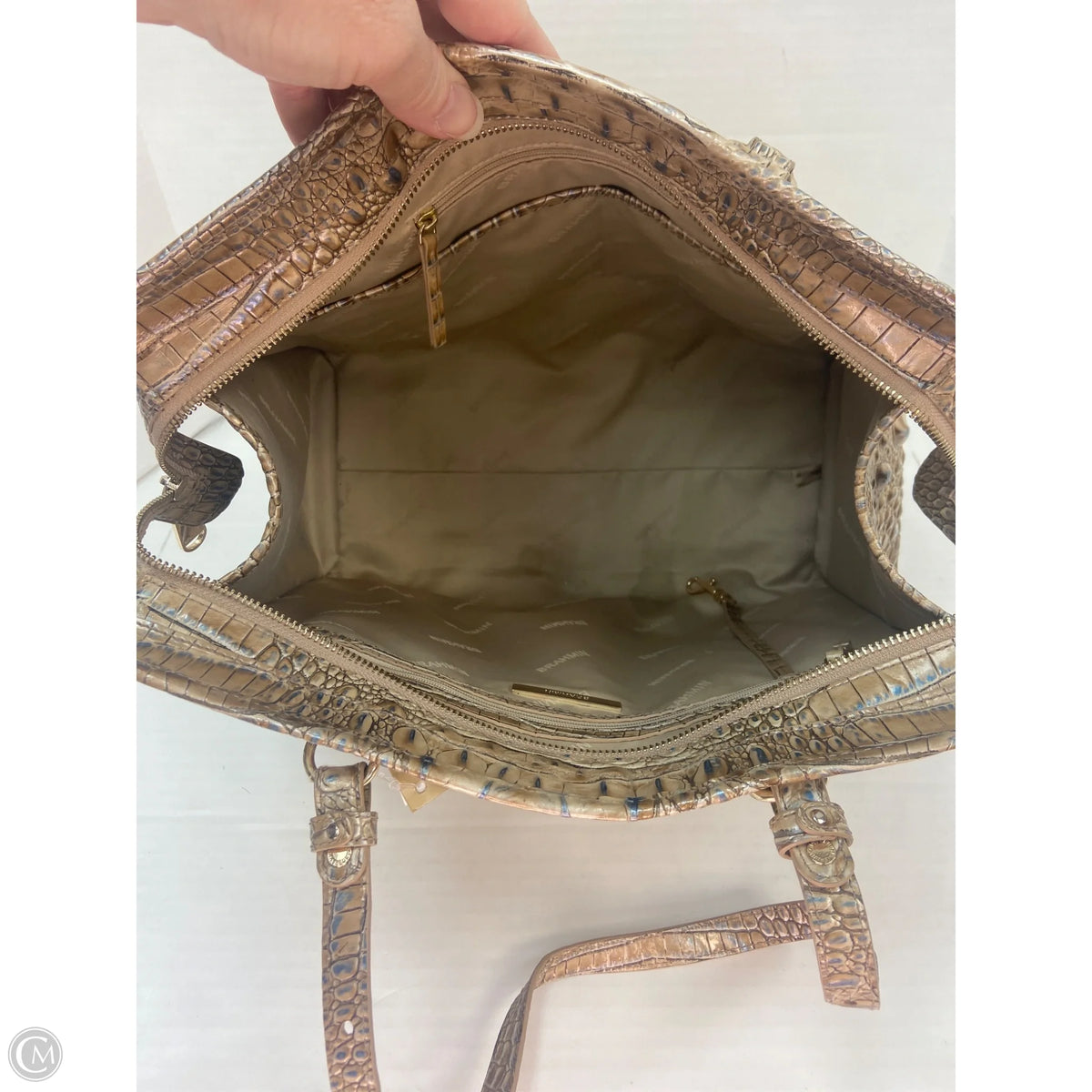 Handbag Designer By Brahmin, Size: Large