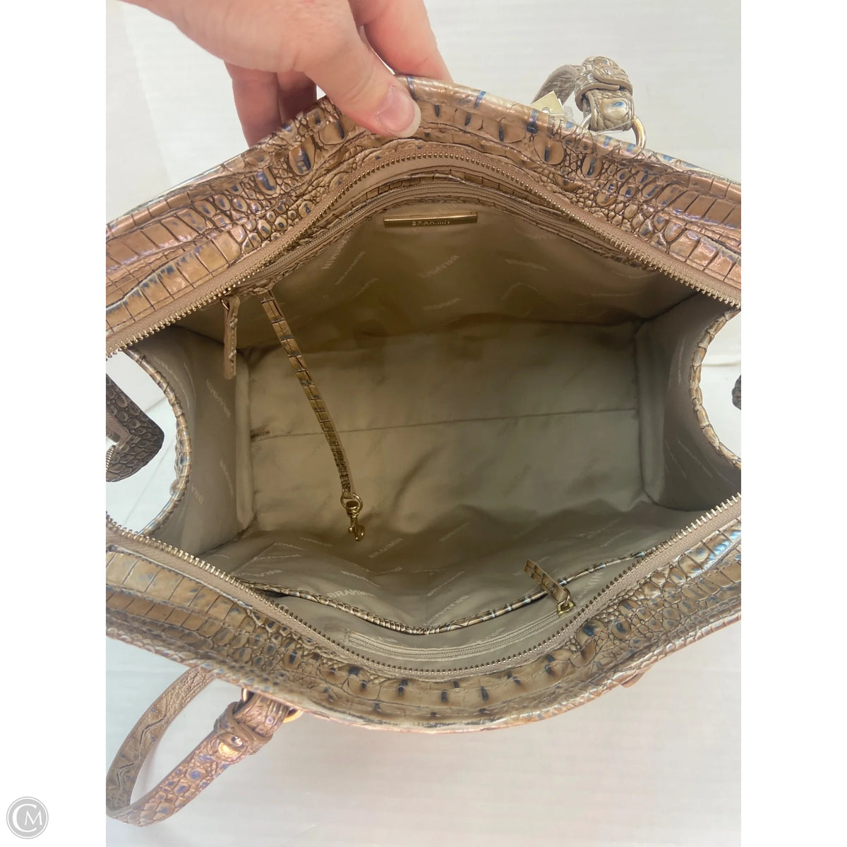 Handbag Designer By Brahmin, Size: Large