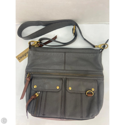 Handbag Leather By Fossil, Size: Large