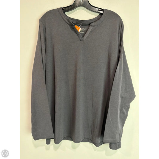 Top Sleeveless By Denim And Company In Grey, Size: Xl