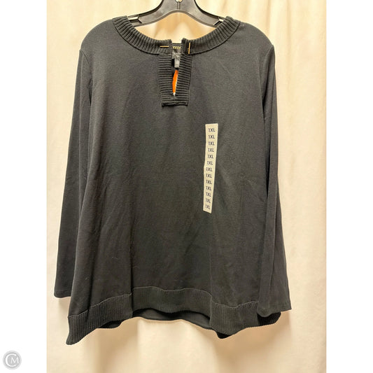 Sweater By Rafaella In Black, Size: 1x