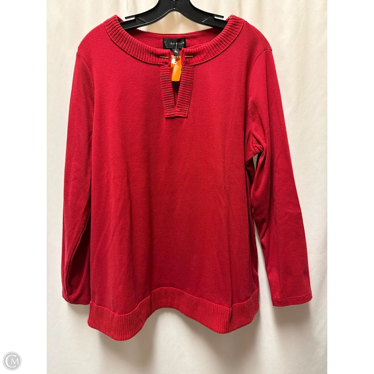 Sweater By Rafaella In Maroon, Size: 1x