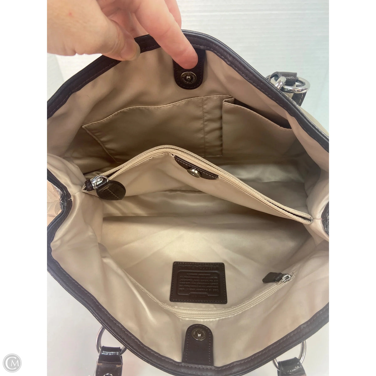 Handbag Designer By Coach, Size: Medium