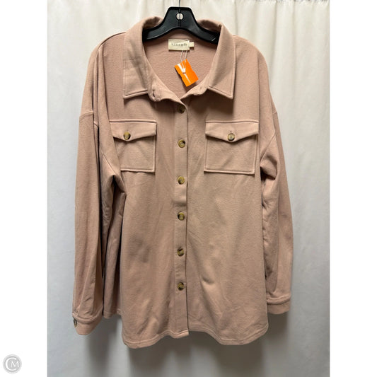 Jacket Shirt By Ninexis In Pink, Size: L