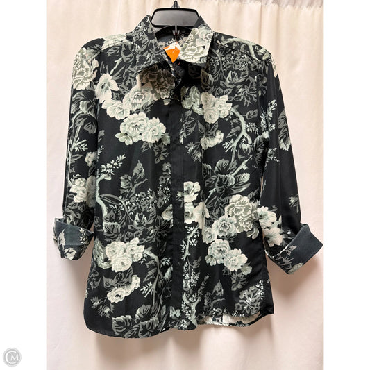 Top Long Sleeve By Clothes Mentor In Black & Grey, Size: S