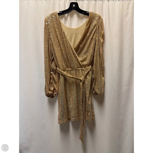Dress Casual Short By Francesca’s In Gold, Size: Xs
