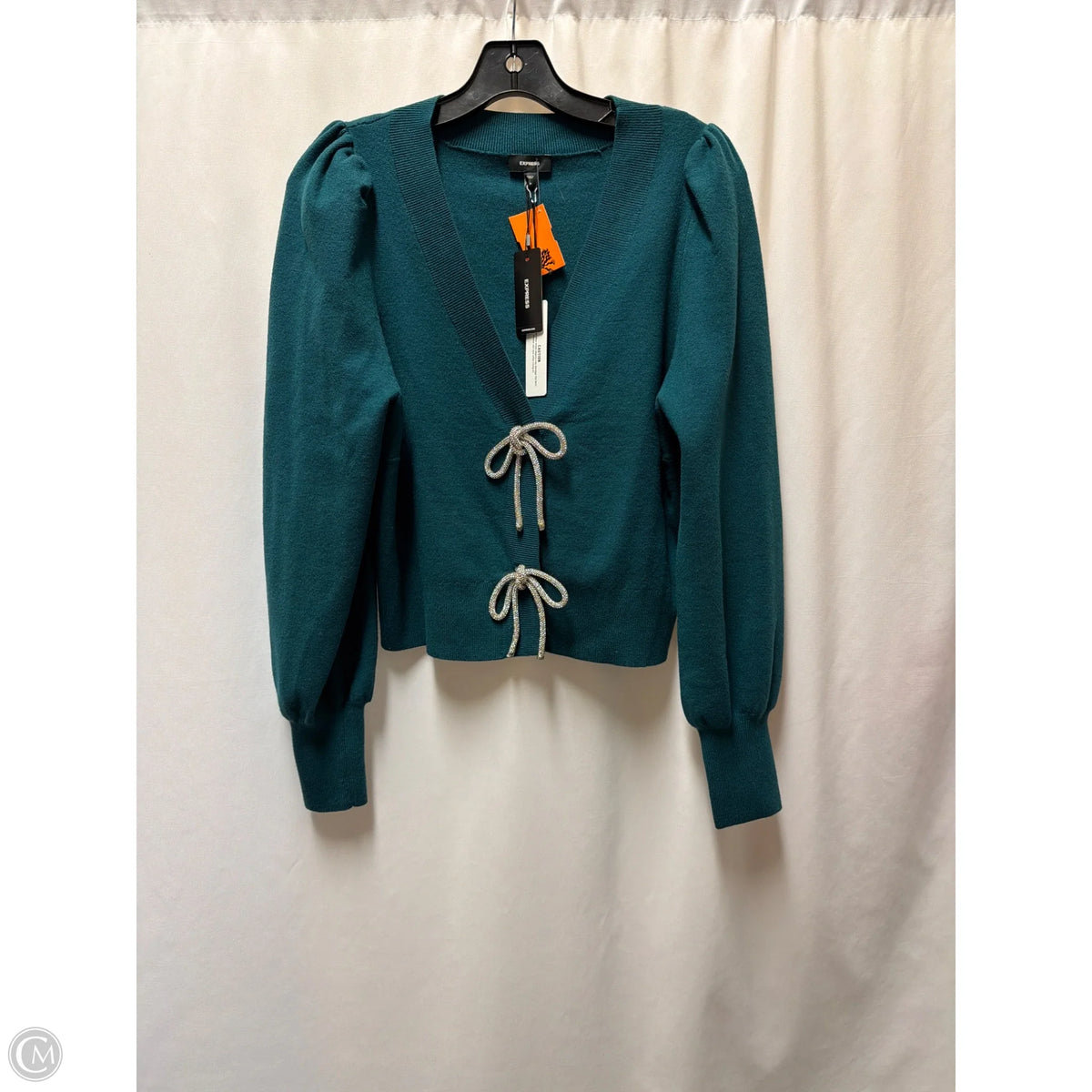 Cardigan By Express In Green, Size: M