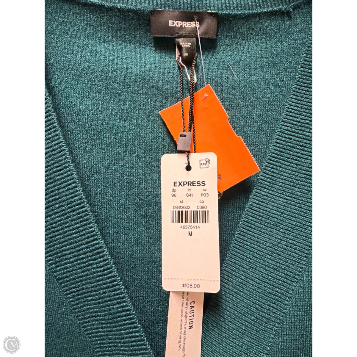 Cardigan By Express In Green, Size: M
