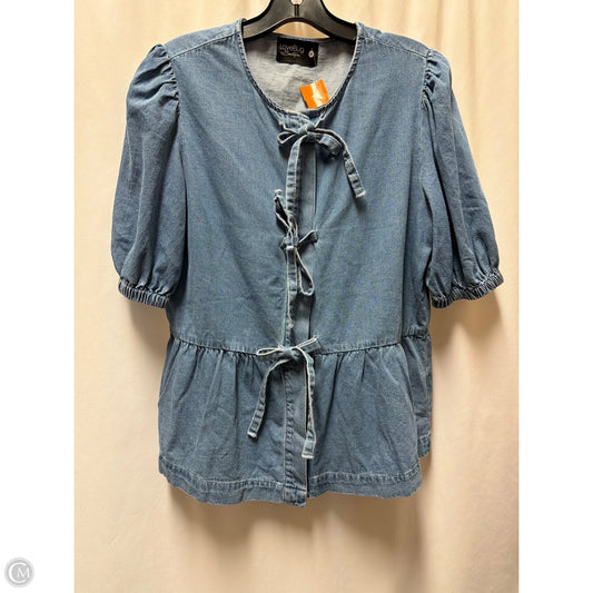 Top Short Sleeve By Clothes Mentor In Blue, Size: M