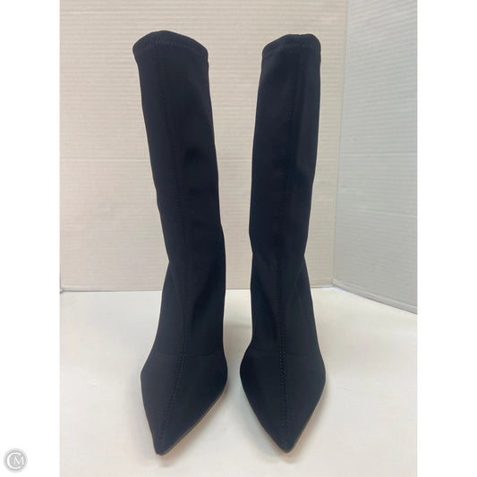 Boots Mid-calf Heels By Clothes Mentor In Black, Size: 8.5