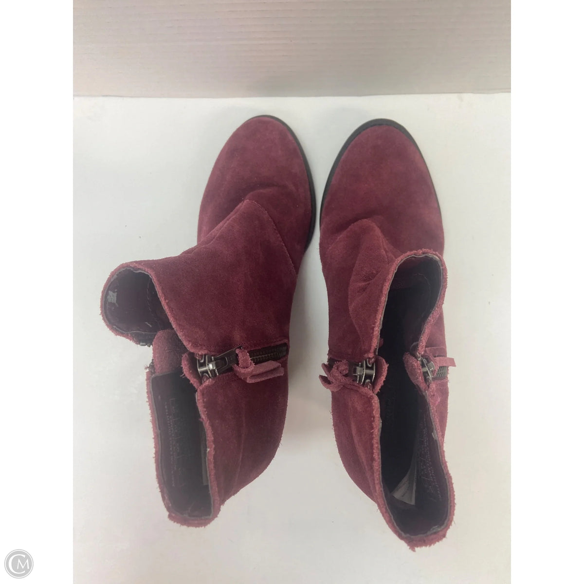 Boots Ankle Heels By American Eagle In Maroon, Size: 8