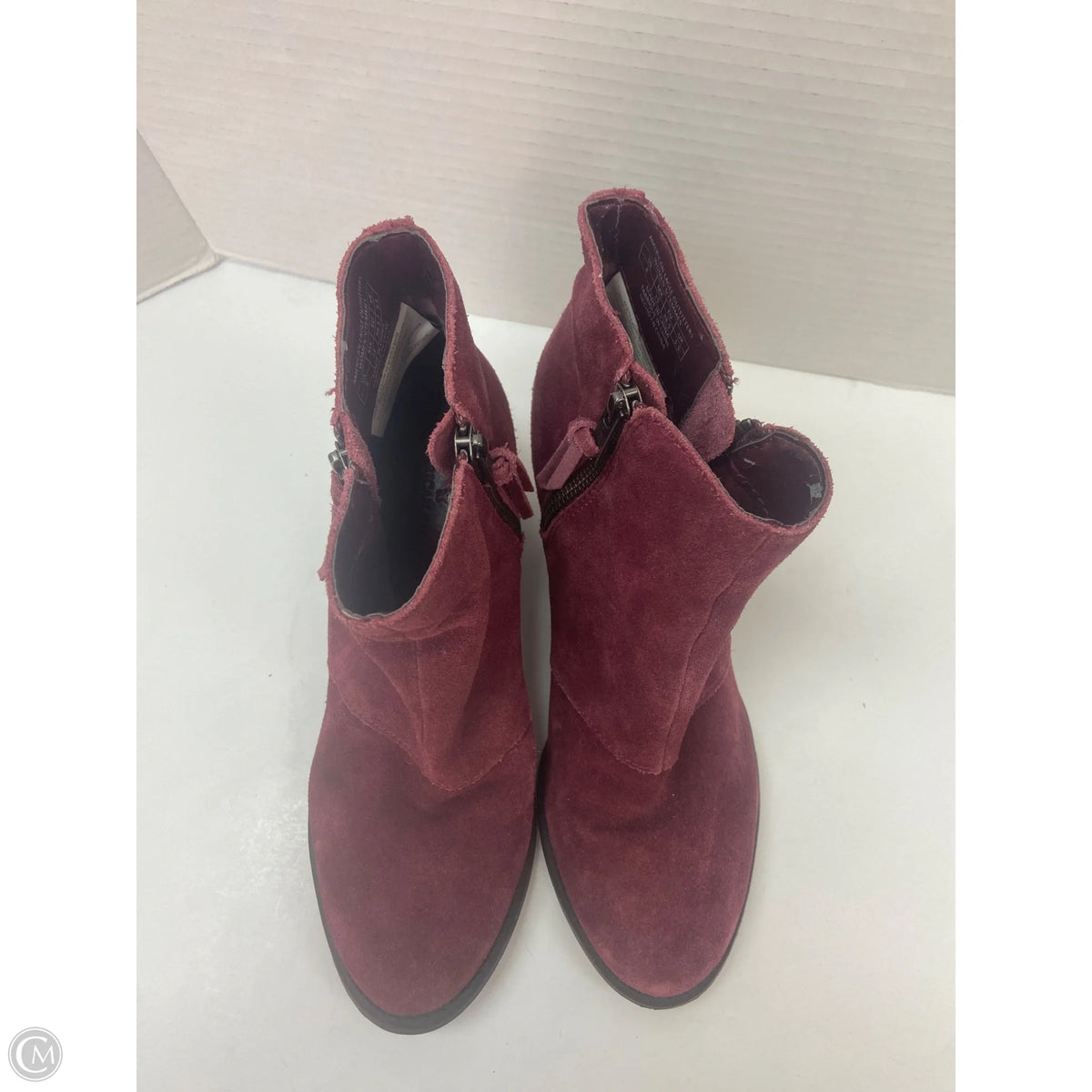Boots Ankle Heels By American Eagle In Maroon, Size: 8