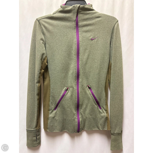 Athletic Jacket By Nike In Grey, Size: S