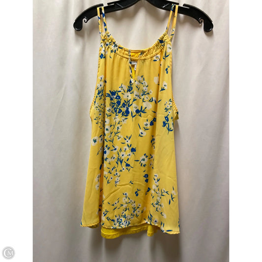 Top Sleeveless By Hawthorn In Yellow, Size: Xl