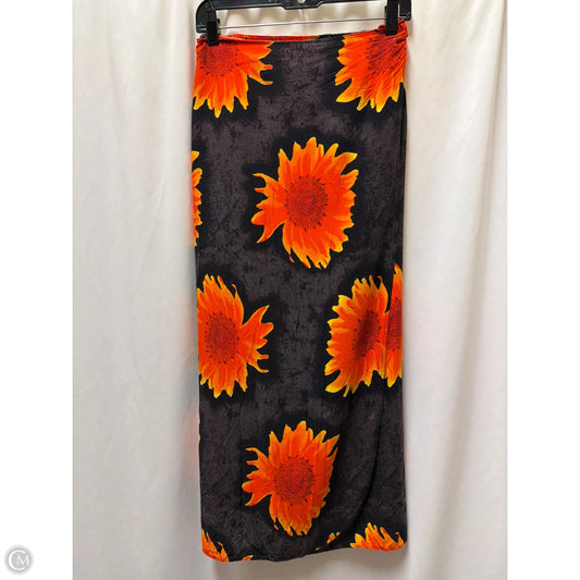 Swimwear Cover-up By Clothes Mentor In Black & Orange, Size: Osfm