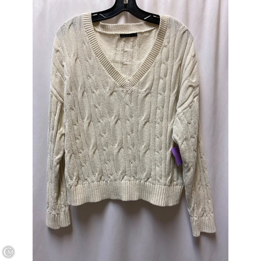 Sweater By Clothes Mentor In Cream, Size: M