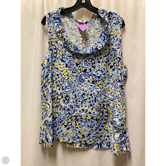 Top Sleeveless By Crown And Ivy In Blue, Size: Xl