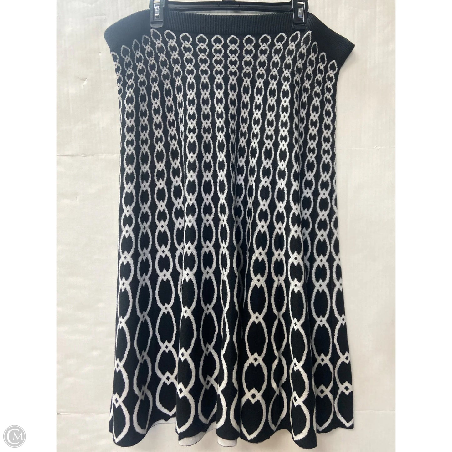 Skirt Maxi By Cato In Black & White, Size: Xl