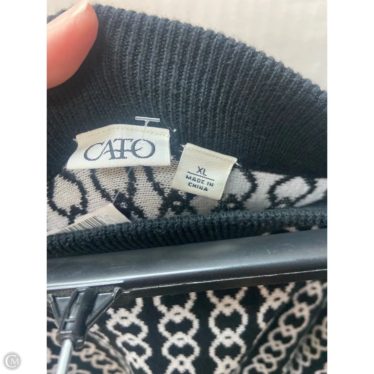 Skirt Maxi By Cato In Black & White, Size: Xl