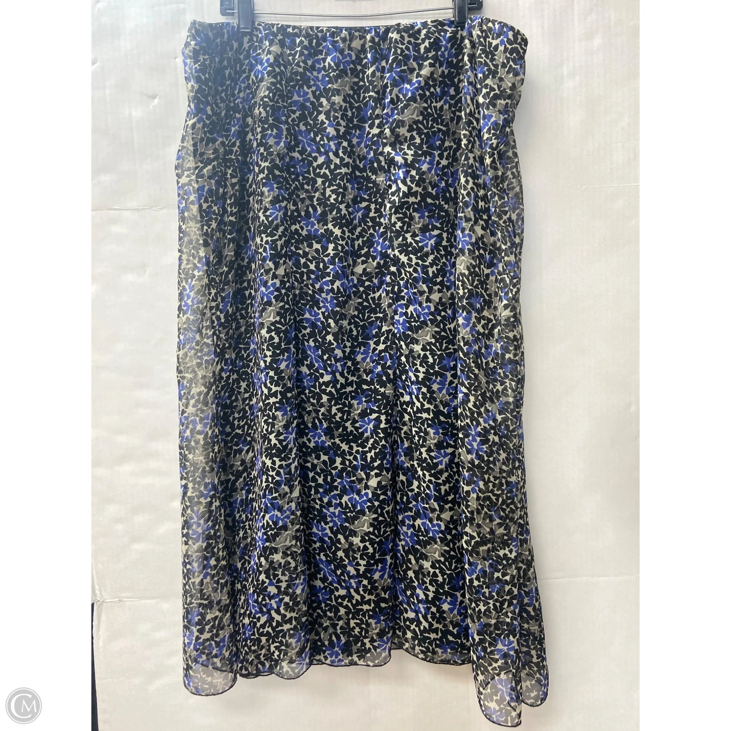 Skirt Maxi By Cato In Black & Blue, Size: 18