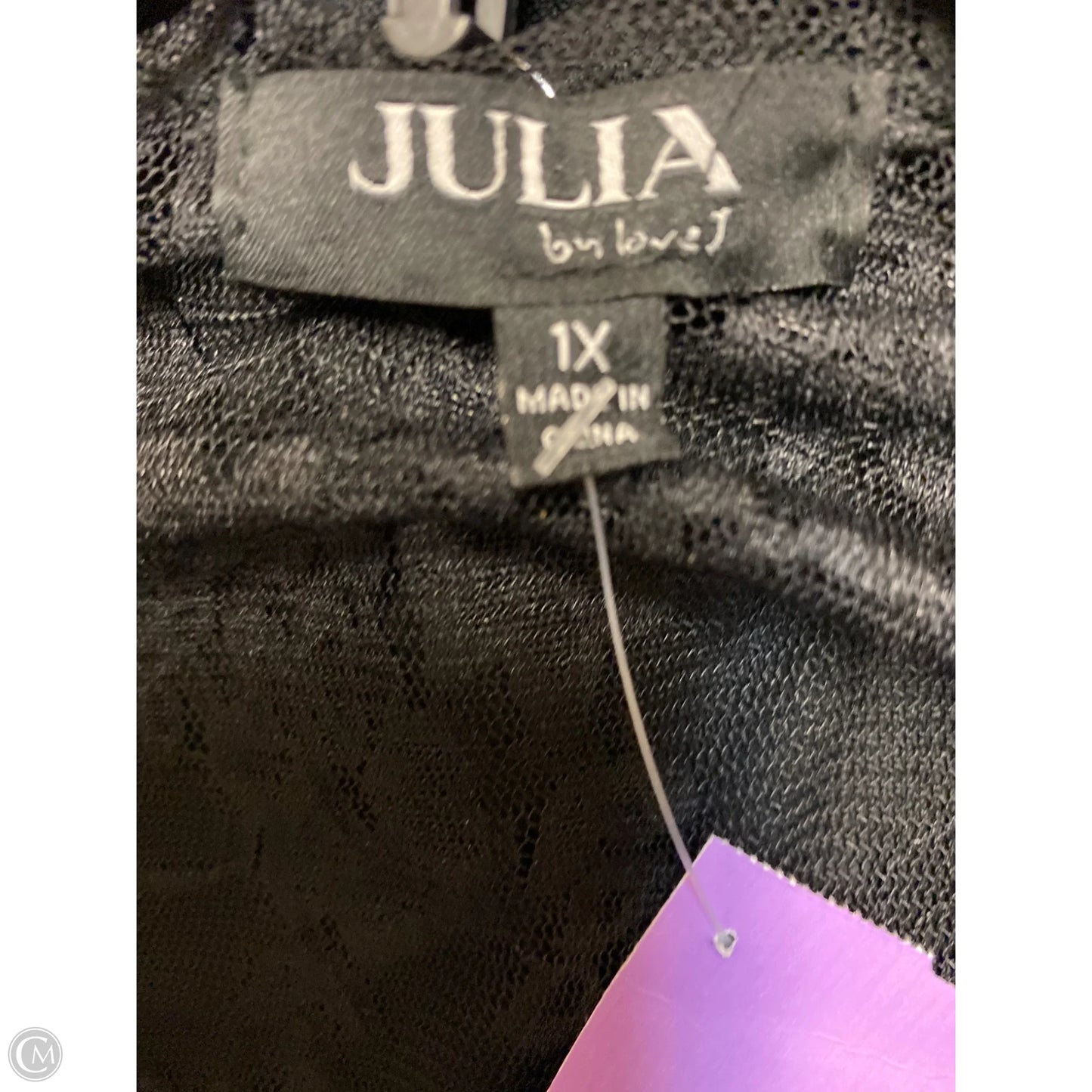 Swimwear Cover-up By Clothes Mentor In Black, Size: 1x