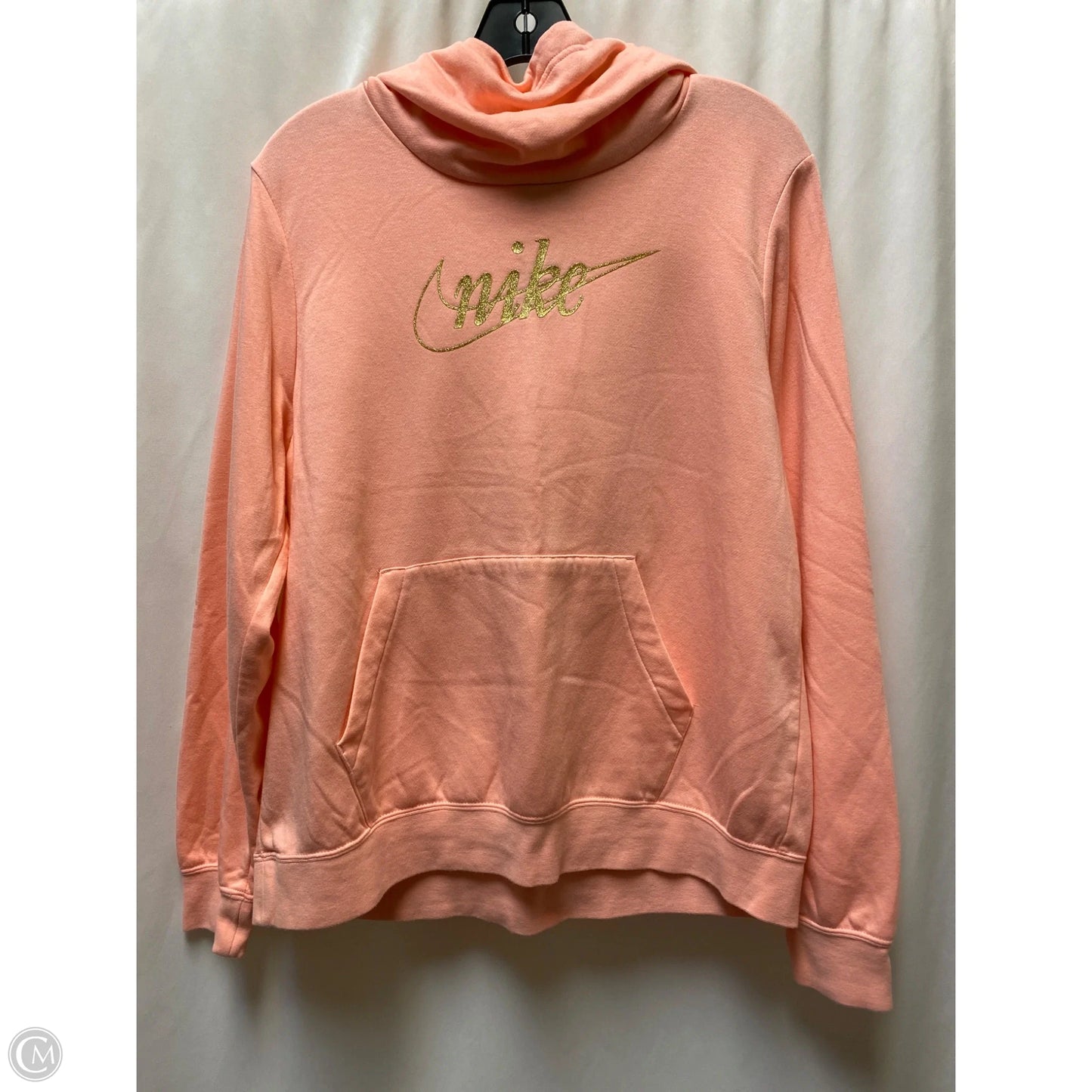 Sweatshirt Hoodie By Nike In Pink, Size: L