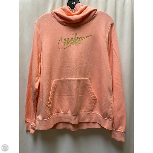 Sweatshirt Hoodie By Nike In Pink, Size: L