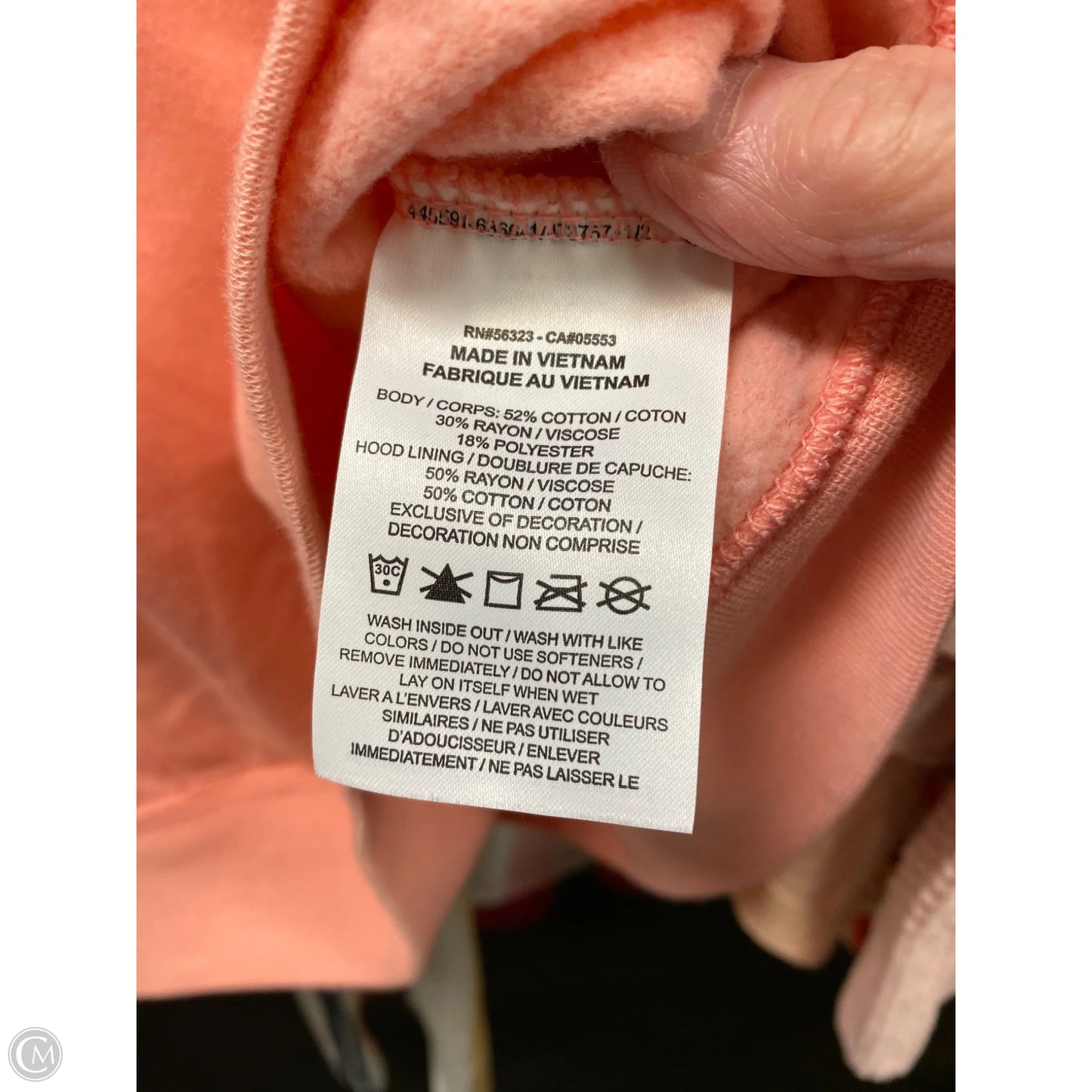 Sweatshirt Hoodie By Nike In Pink, Size: L