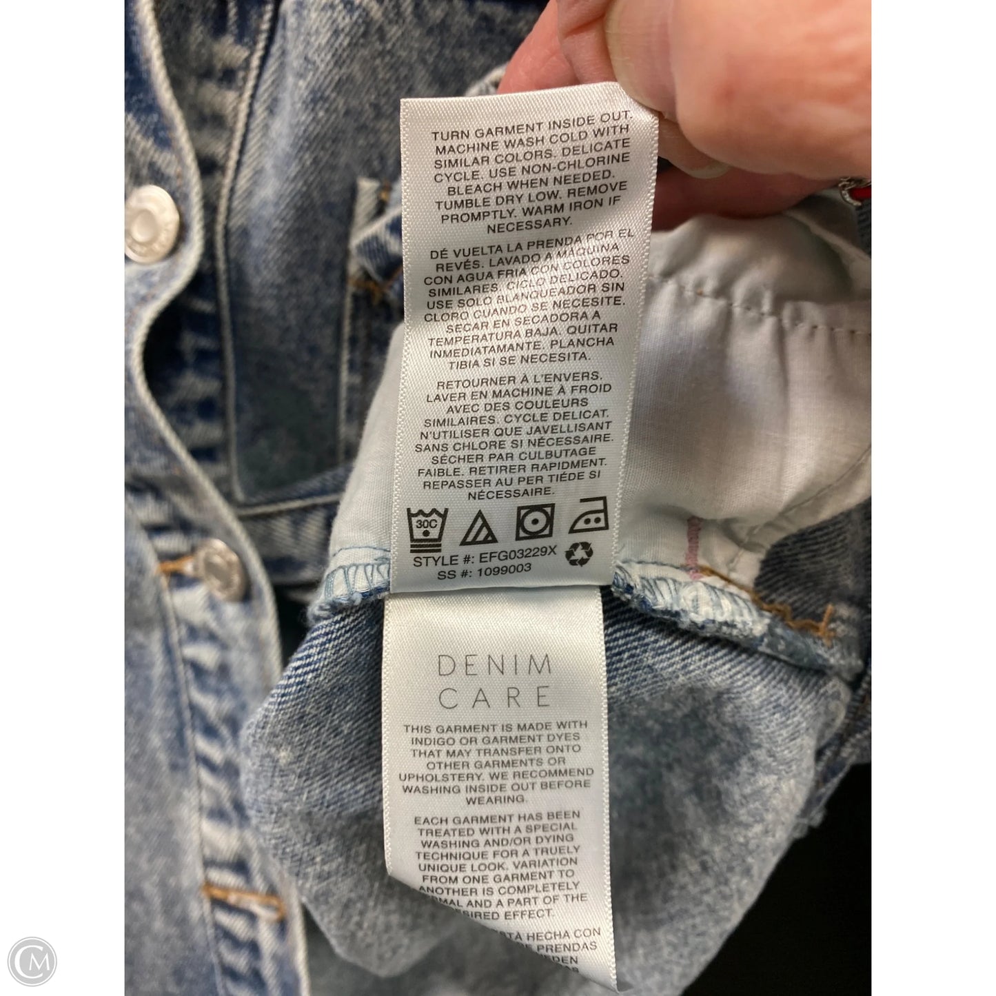 Jacket Denim By Clothes Mentor In Blue Denim, Size: M