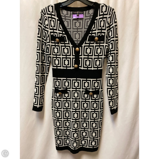 Dress Sweater By Almost Famous In Black & White, Size: S