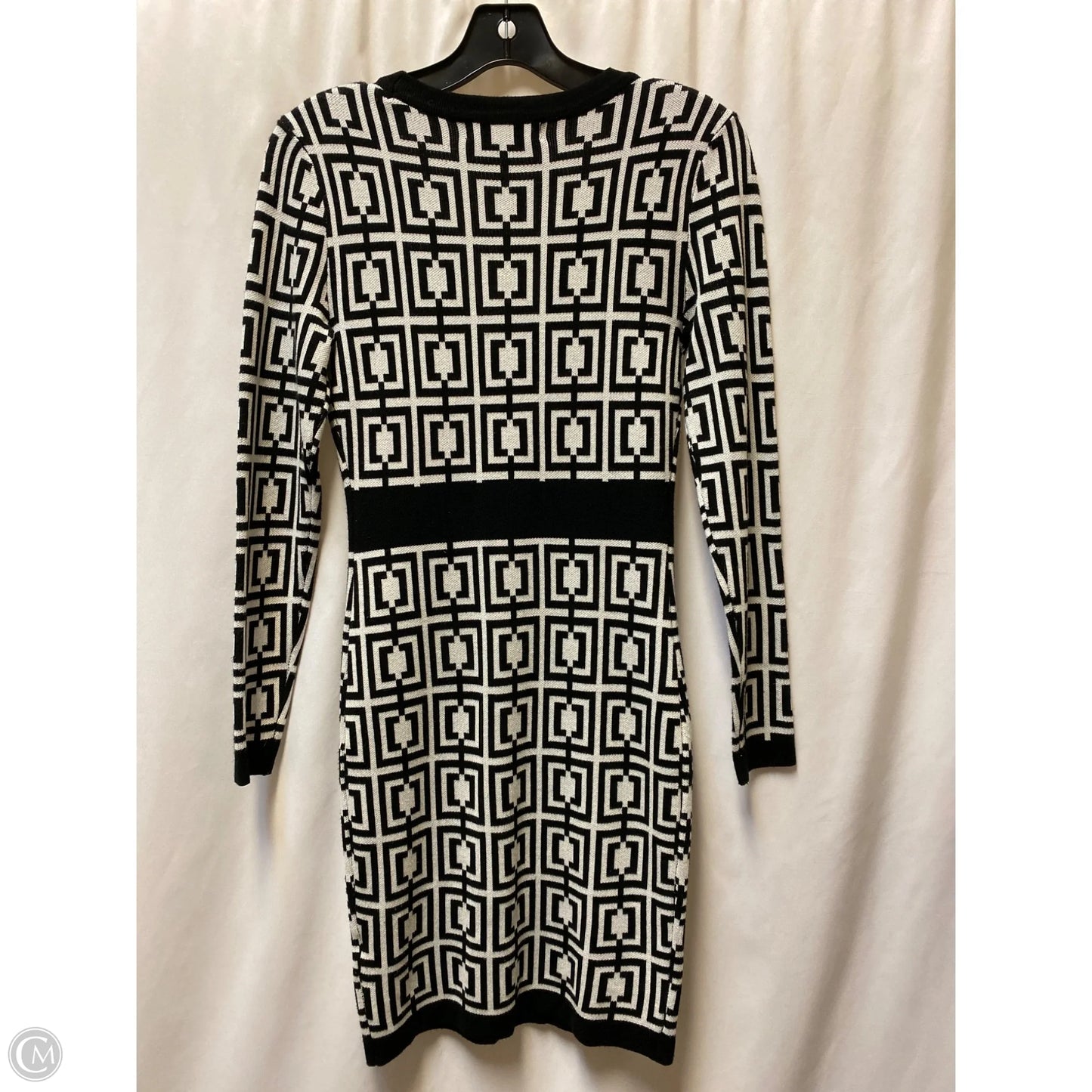 Dress Sweater By Almost Famous In Black & White, Size: S