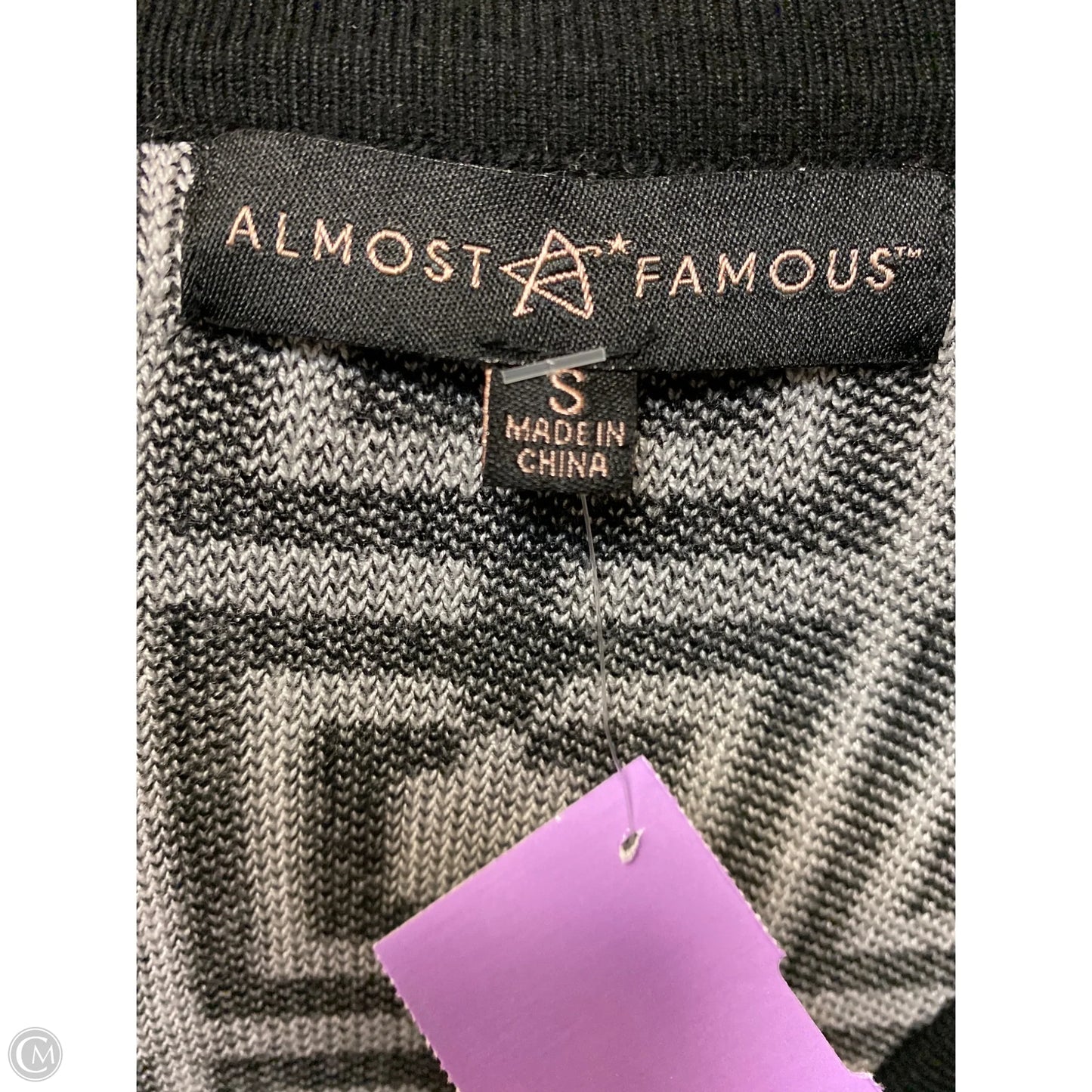 Dress Sweater By Almost Famous In Black & White, Size: S