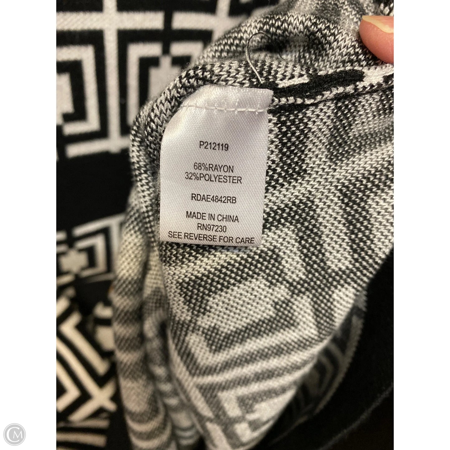 Dress Sweater By Almost Famous In Black & White, Size: S