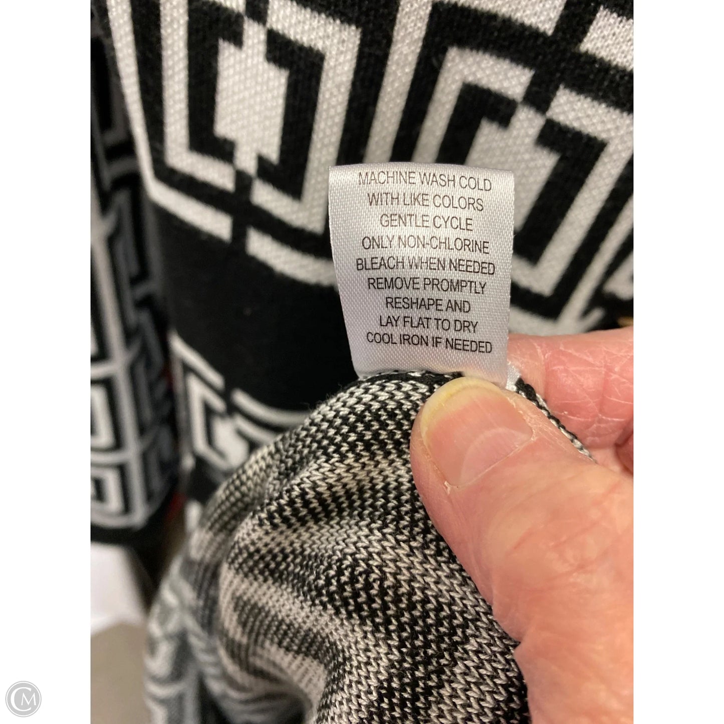 Dress Sweater By Almost Famous In Black & White, Size: S