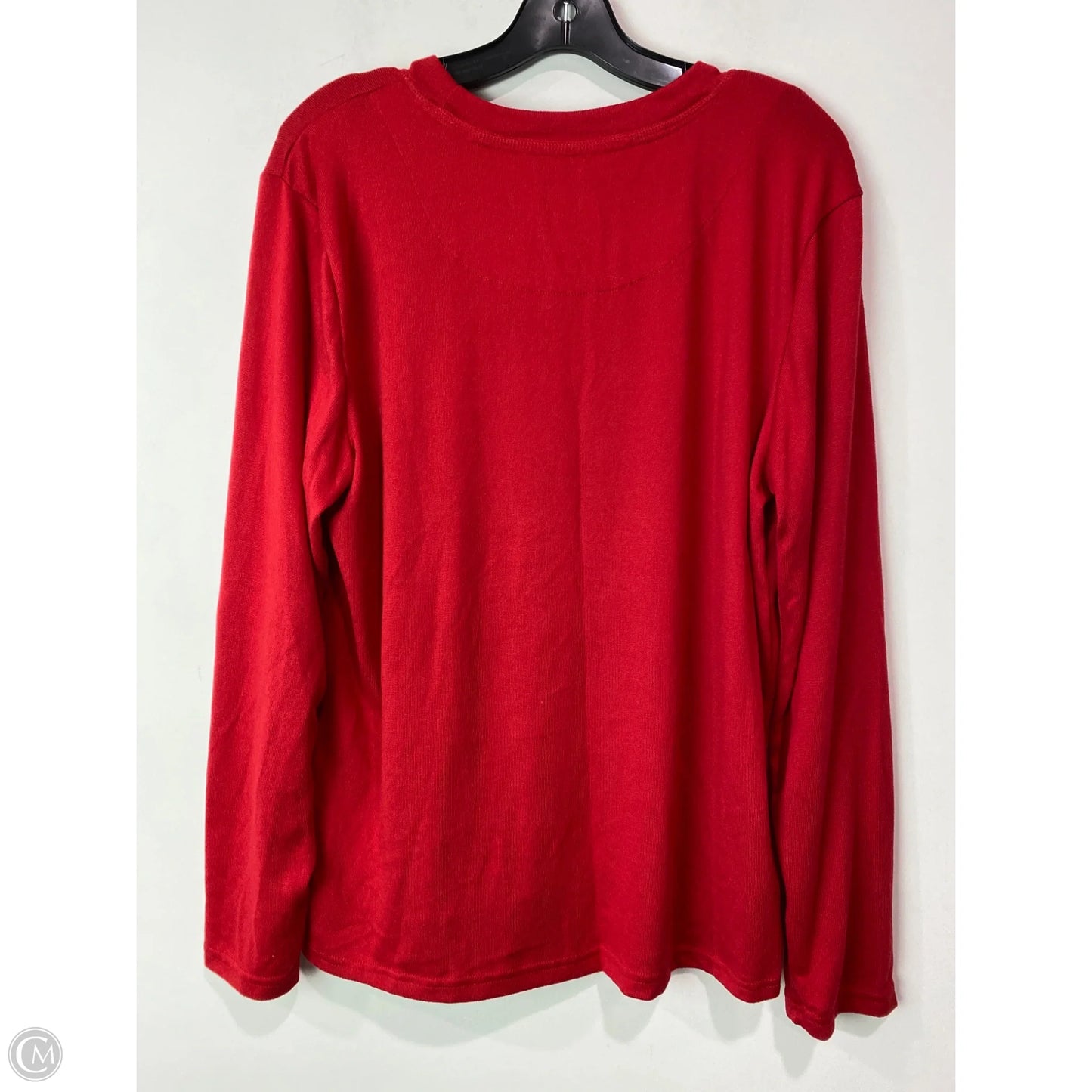 Top Long Sleeve By Clothes Mentor In Red, Size: M
