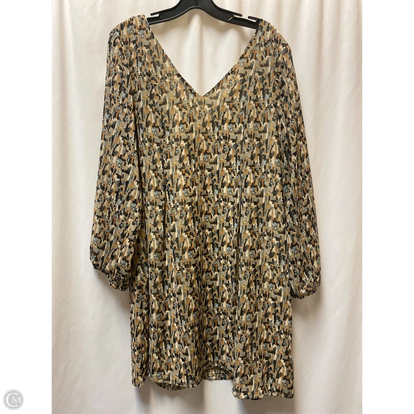 Dress Casual Midi By Msk In Beige, Size: Xl
