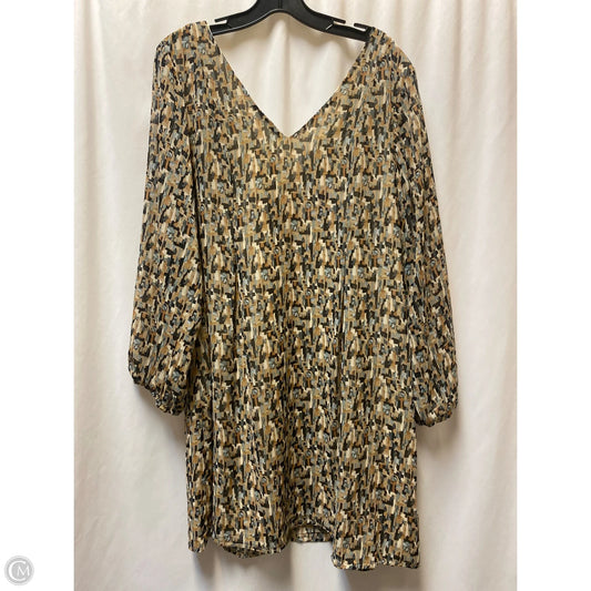 Dress Casual Midi By Msk In Beige, Size: Xl