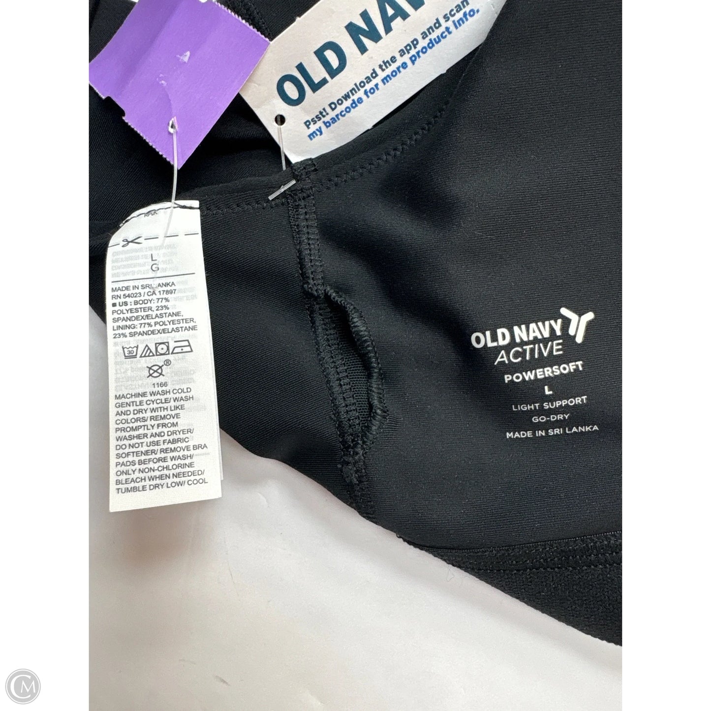 Athletic Bra By Old Navy In Black, Size: L