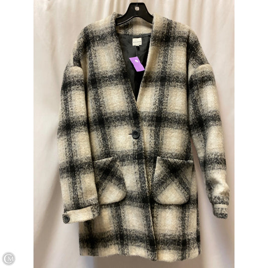 Jacket Faux Fur & Sherpa By Clothes Mentor In Checkered Pattern, Size: L