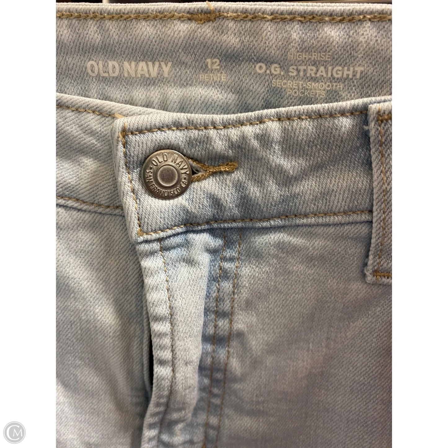 Jeans Straight By Old Navy In Blue Denim, Size: 12