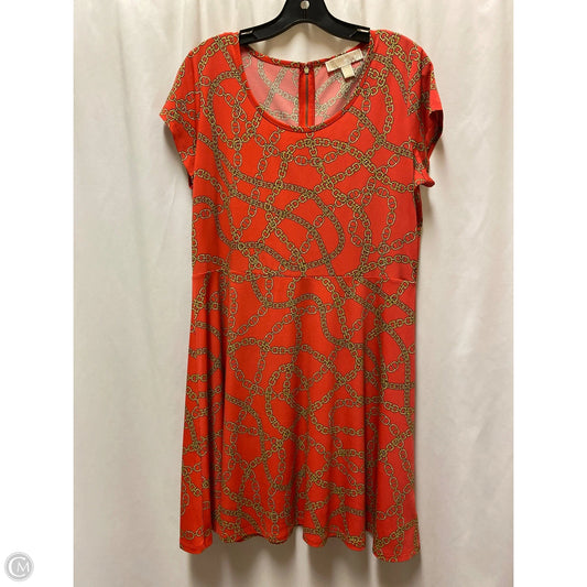 Dress Casual Midi By Michael By Michael Kors In Pink, Size: L