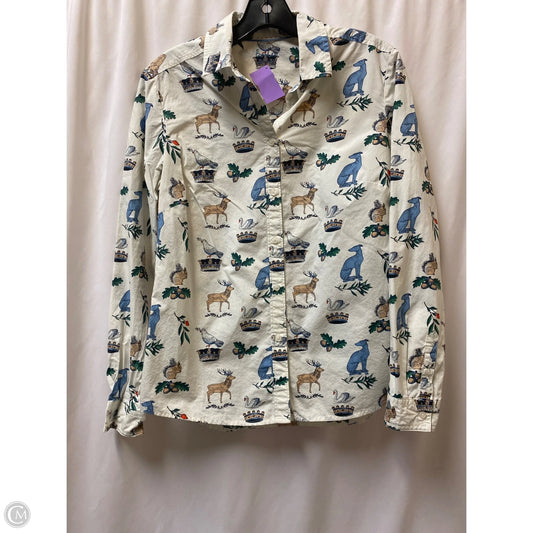 Top Long Sleeve By Boden In White, Size: M