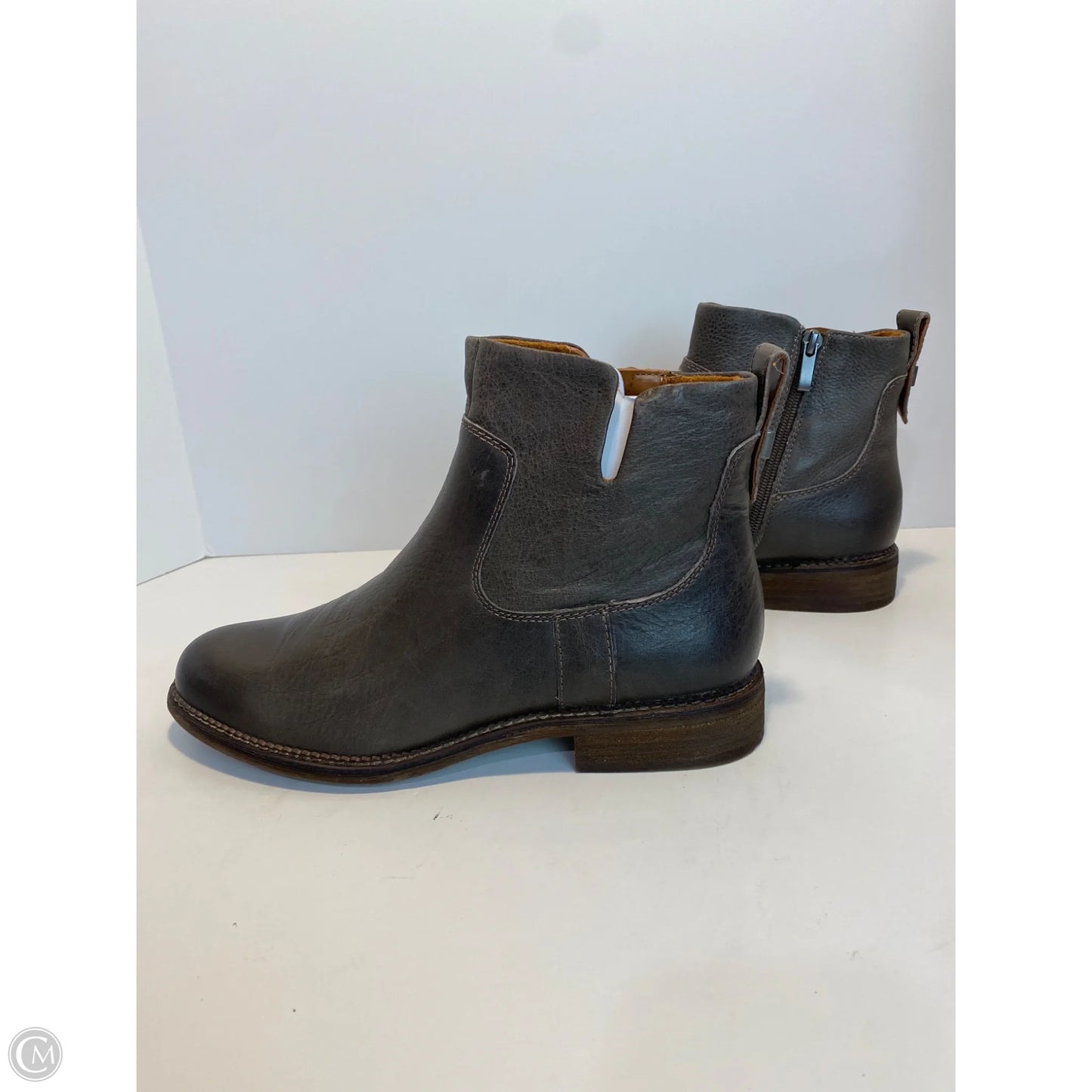 Boots Ankle Heels By Franco Sarto In Grey, Size: 10