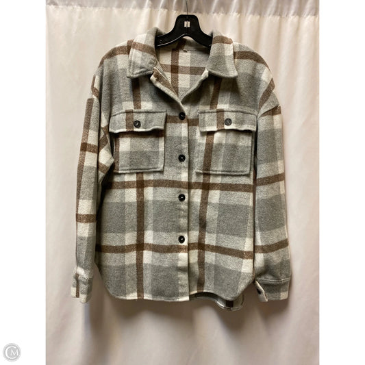 Jacket Fleece By Clothes Mentor In Grey, Size: M