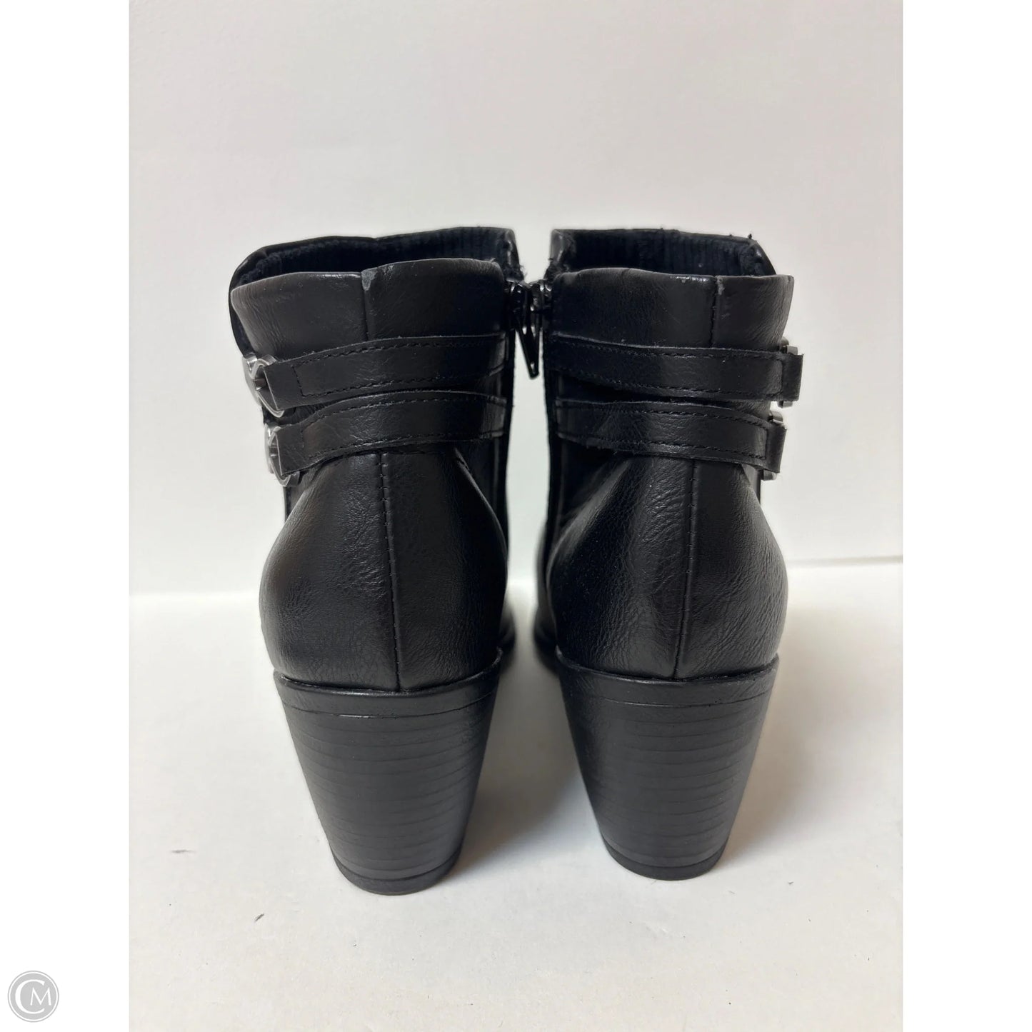 Boots Ankle Heels By Boc In Black, Size: 7.5