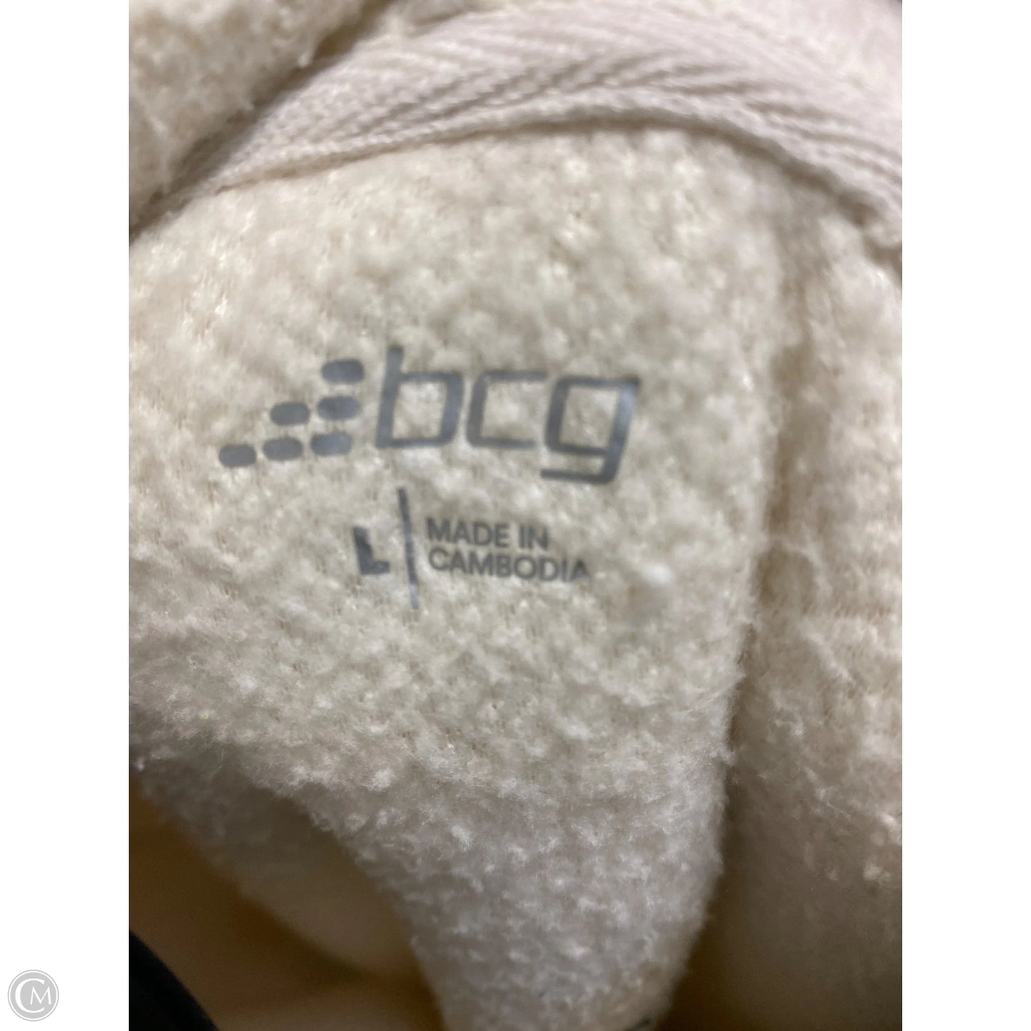 Sweatshirt Hoodie By Bcg In Cream, Size: L