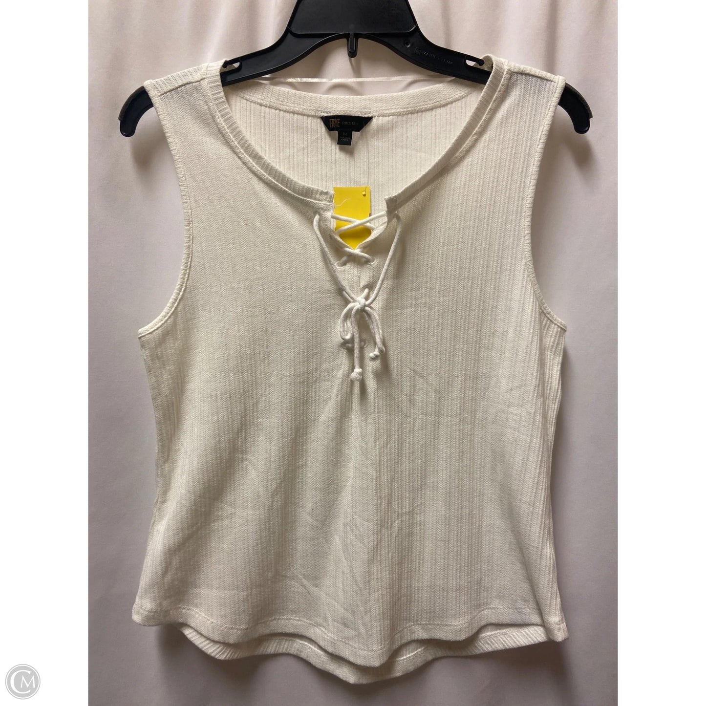 Top Sleeveless Designer By Frye In White, Size: M
