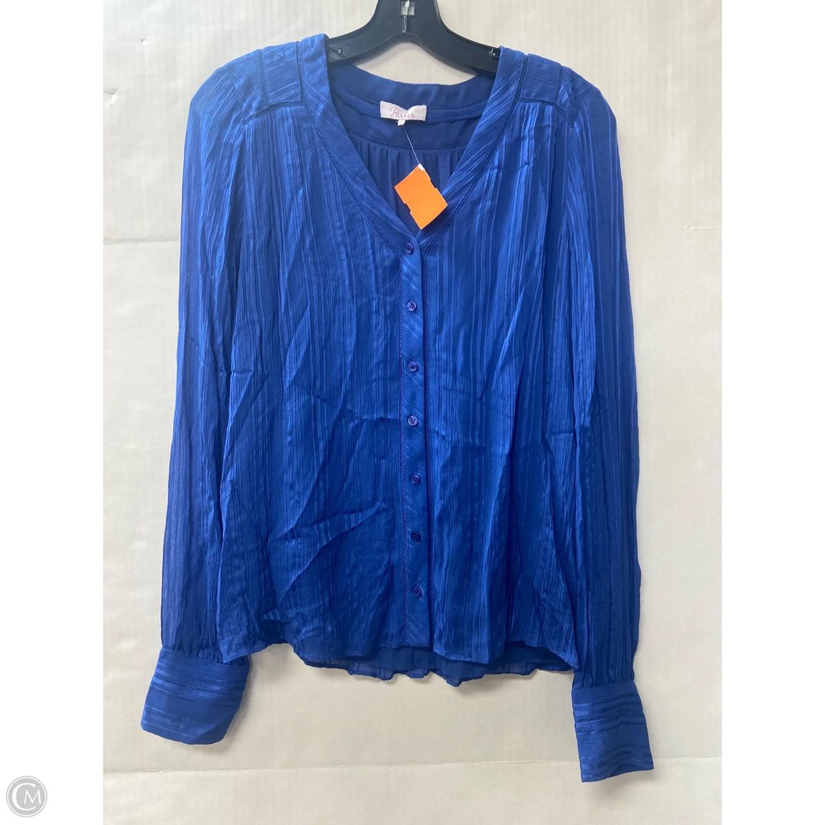 Top Long Sleeve By Parker In Blue, Size: S